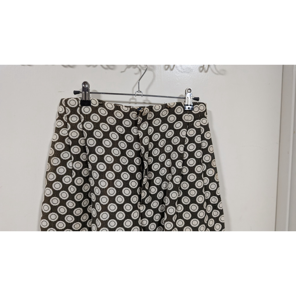 Women's Custom-Made Green and White Mod Print Pants - Picture 2 of 13
